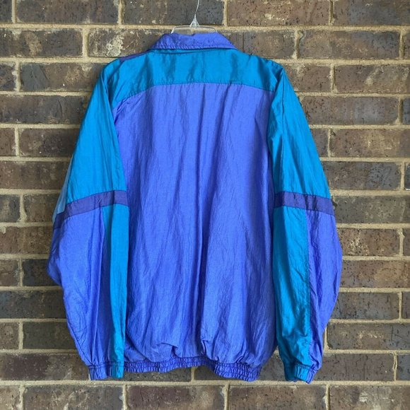 McGregor 1990s Womens Track Jacket Windbreaker  Size L (Small Stain) - Picture 4 of 10